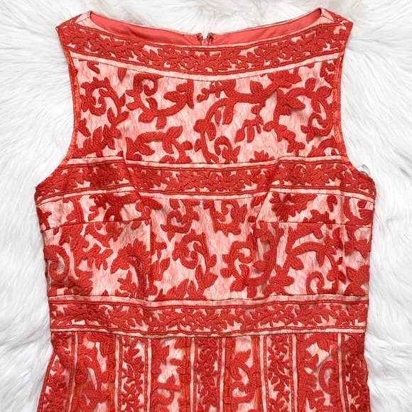 SOLD-Tadashi Embroidered Lace Cocktail Dress - Picture 9 of 14